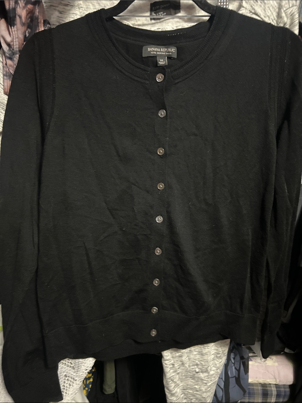 Banana Republic Men’s Black Button Cardigan